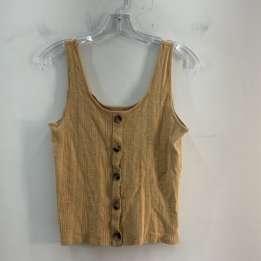 American Eagle Outfitters Tan Button Down Tank Top